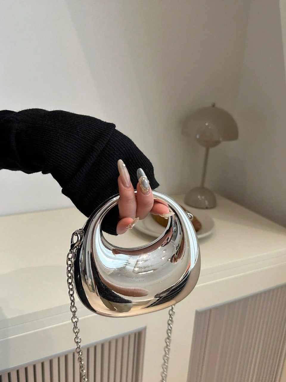 Silver Acrylic Moon Box