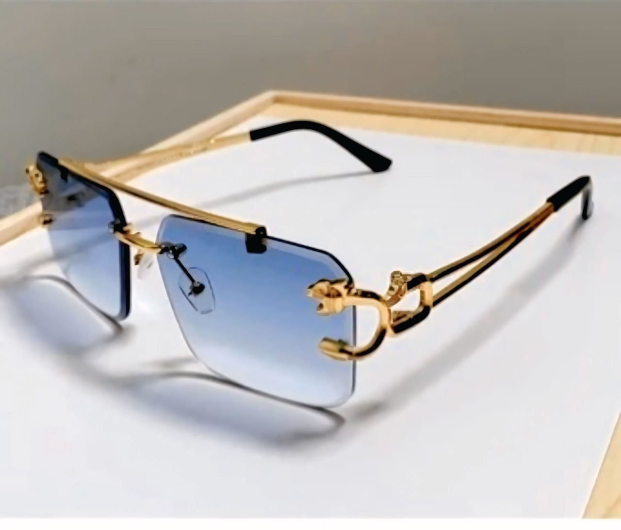 Stylish Gold Framed Sunglasses